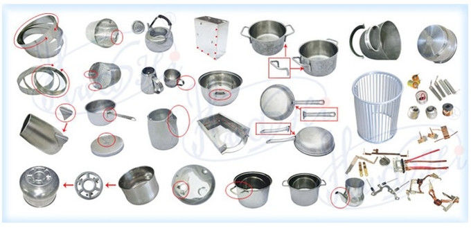 Alüminyum Yaprak Bakır Paslanmaz Çelik Nokta Kaynaklama Makinesi Yemek Pot Tutma Bracket için