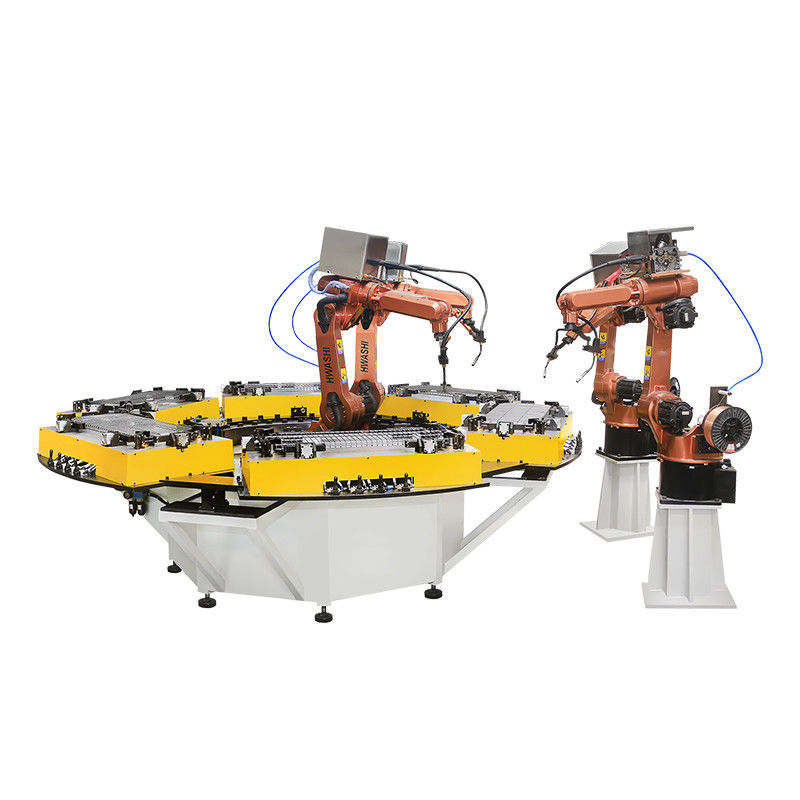 Altı Eksenli Endüstriyel MIG Kaynak Robotu Depolama Kablo Raf Köşe Raf Kaynak Robotu