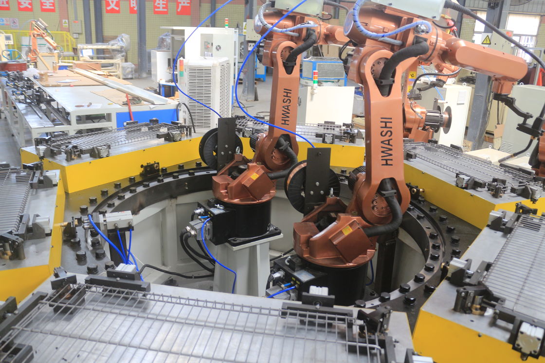 Altı Eksenli Endüstriyel MIG Kaynak Robotu Depolama Kablo Raf Köşe Raf Kaynak Robotu