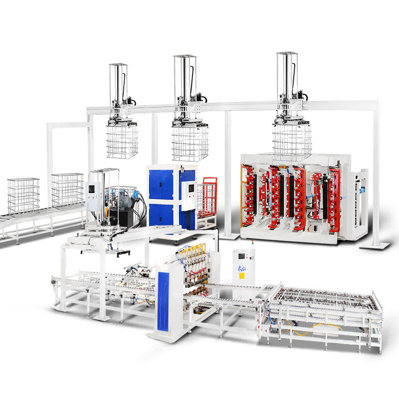 IBC şebekesi,IBC Kafes Çerçeve üretim hattı,İkili İstasyon Tubular Net Eğme Makinesi